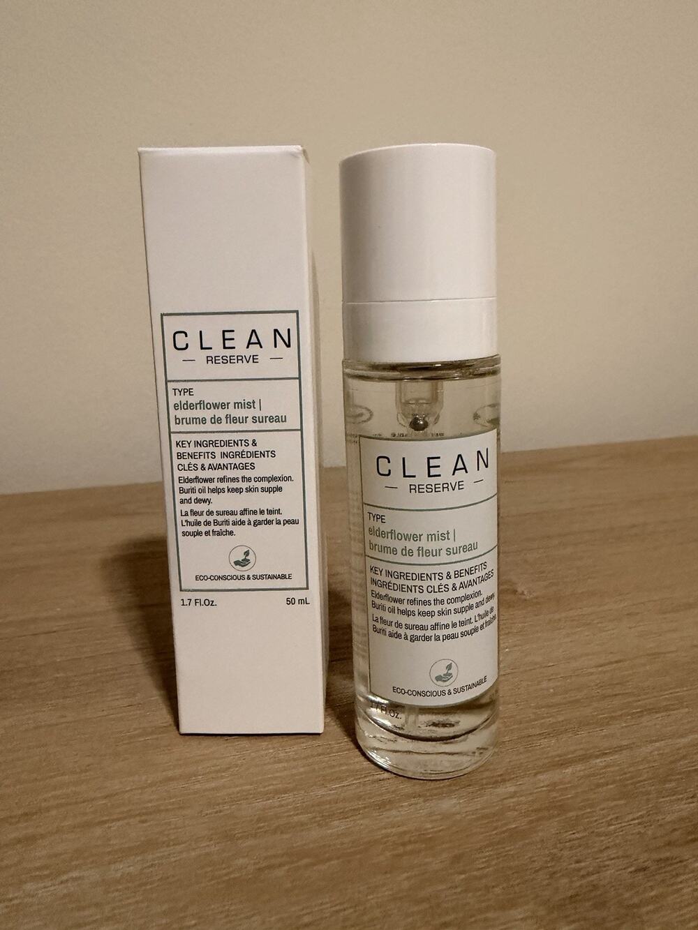 CLEAN RESERVE Elderflower Mist 1.7 oz 50 mL Facial Spray New in Box